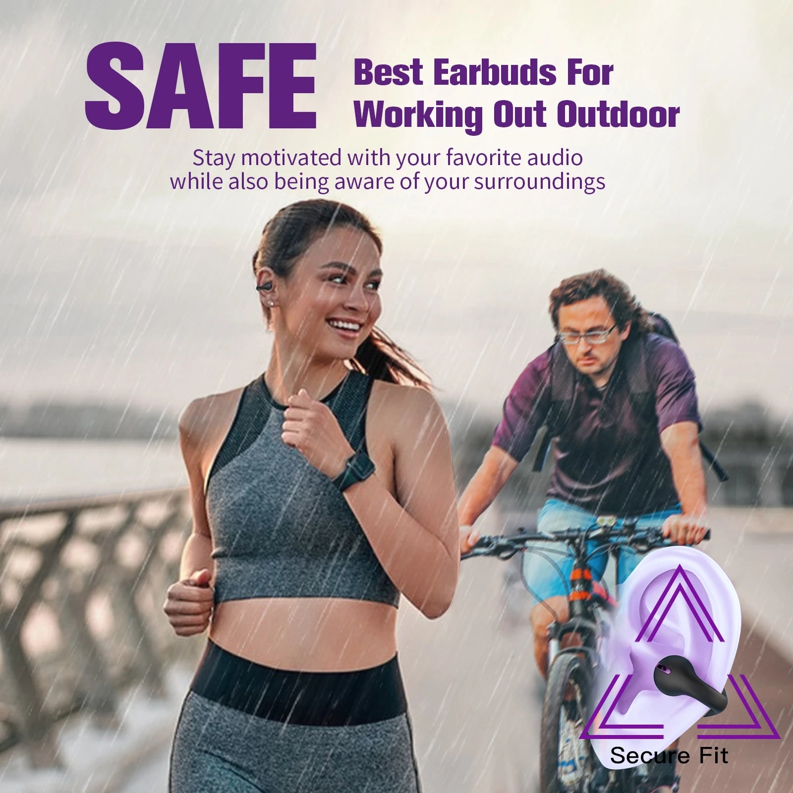 Bluetooth Wireless Ear Clips Buds Clip On Earbuds Open Headphones