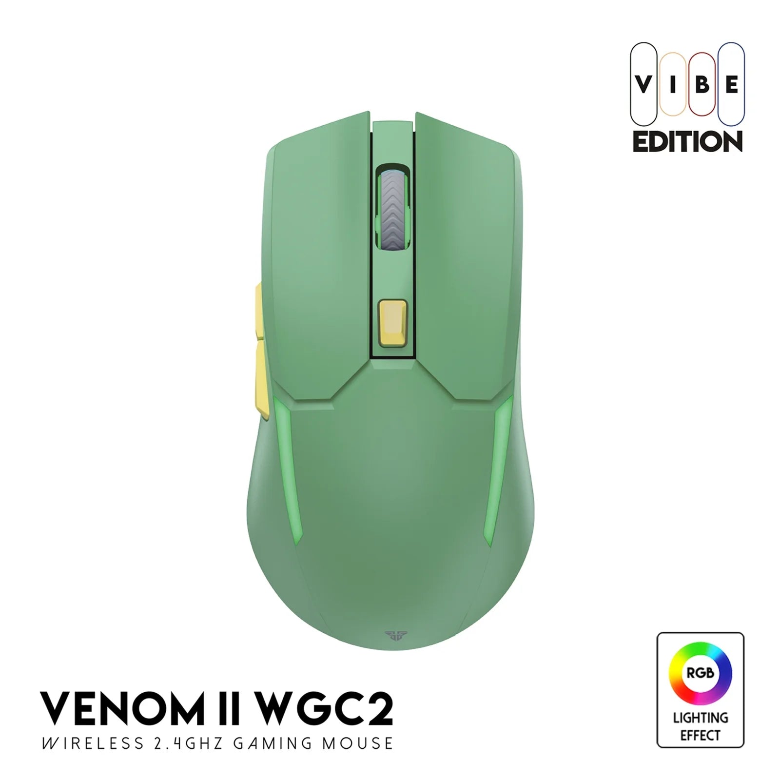 FANTECH WGC2 Wireless Gaming Mouse,Medium-size ,Ergonomic Hand Grips, wireless Fast charge,RGB Gamer Desk Laptop PC Gaming