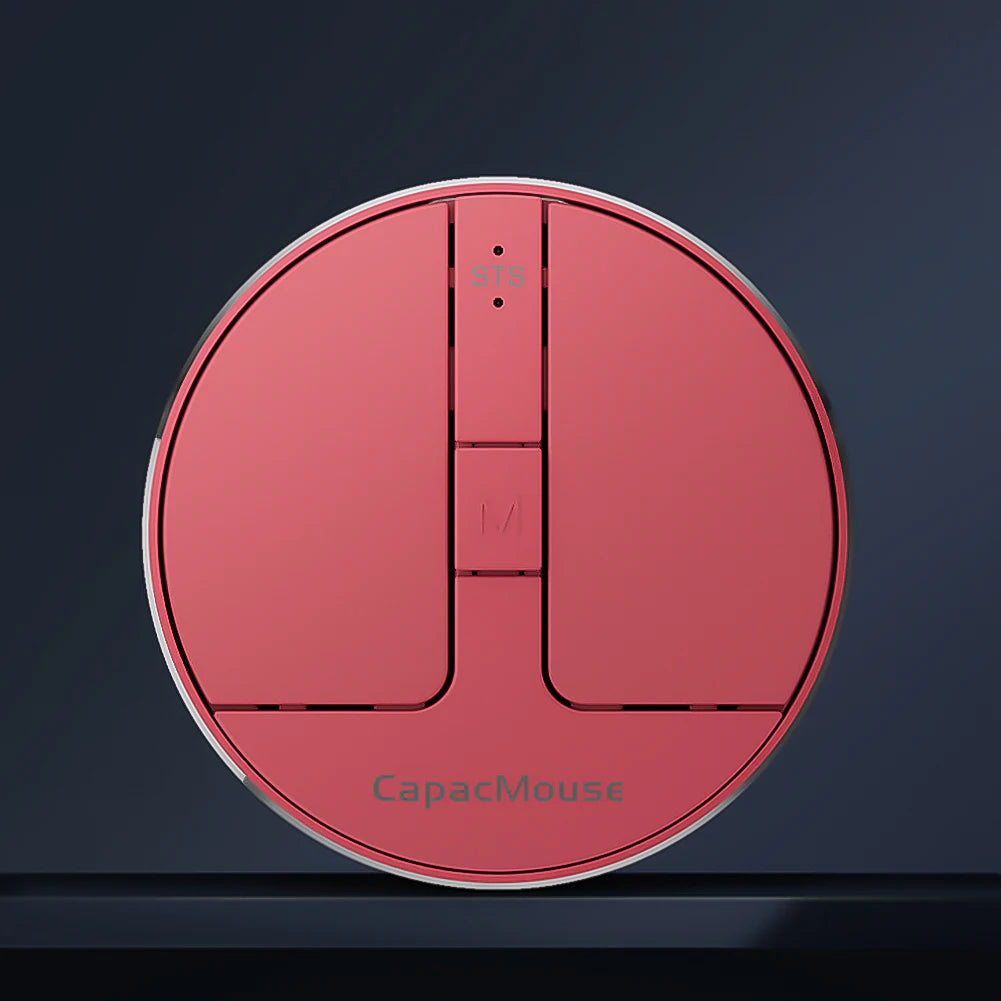 Ultra Thin Wireless Computer Mouse 3 Mode Mini Capacitive Mouse BT 5.2/2.4G/USB 3 Levels DPI with Receiver for Laptop PC