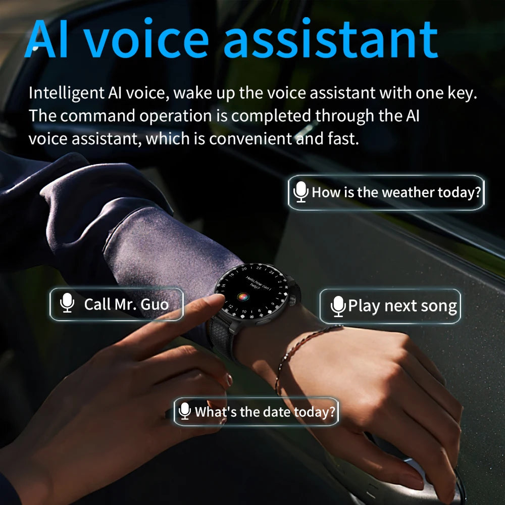 KUMI GT6 Pro 1.3-inch AMOLED Screen Bluetooth Call5.1 IP68 Waterproof Eight light modes Chinese fashion style Smart watch