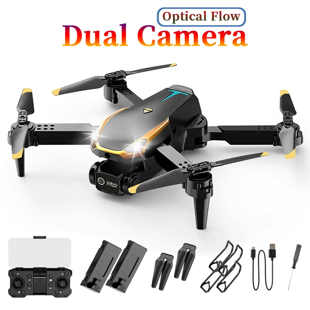 M8 Dual Camera Drone Toys Drone with 2 Batterys, Intelligent Obstacle Avoidance, Optical Flow, HD Camera, 360-degree rolling