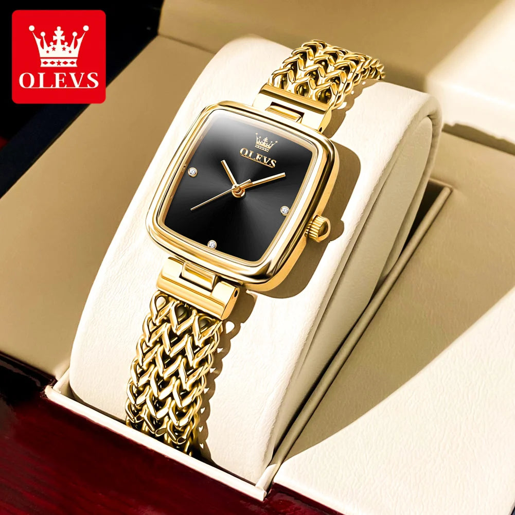 OLEVS Luxury Brands Women's Watches Trend Waterproof Simple Atmosphere Stainless Steel Quartz Wrist watch Original Certification