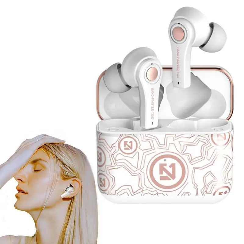 Rondaful  TS-100 Wireless Earphones 5.0 Mini Earbuds Stereo Bass Noise Cancelling Sports Waterproof Earbud In Ear