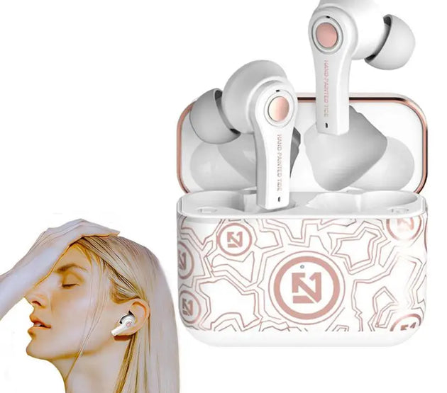 Rondaful  TS-100 Wireless Earphones 5.0 Mini Earbuds Stereo Bass Noise Cancelling Sports Waterproof Earbud In Ear