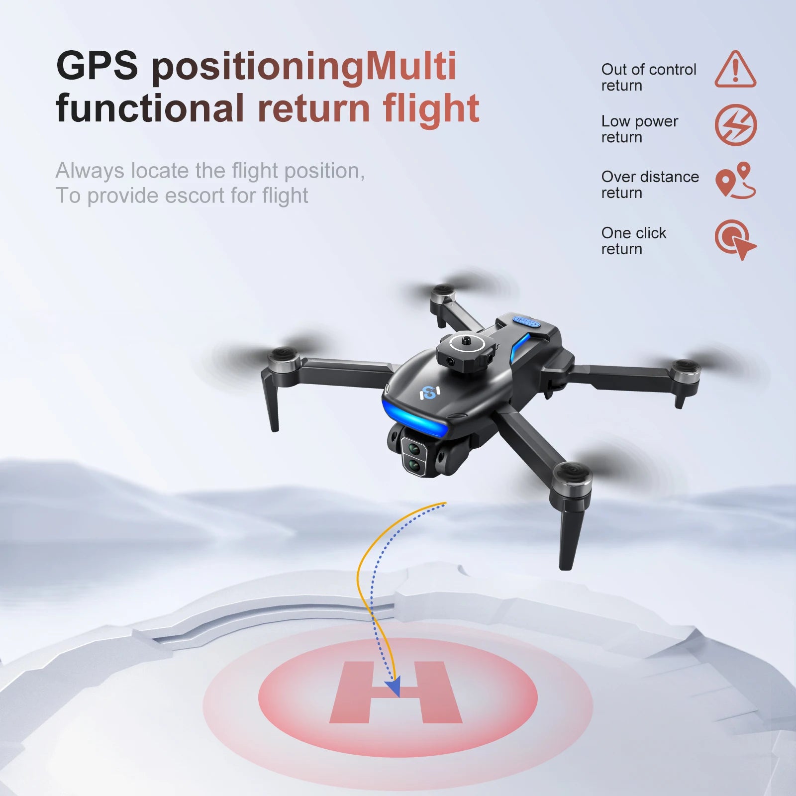 New S181 GPS Return Drone 5G Professional 8K HD Aerial Photography Dual-Camera Omnidirectional Obstacle Avoidance Dron RC Toy