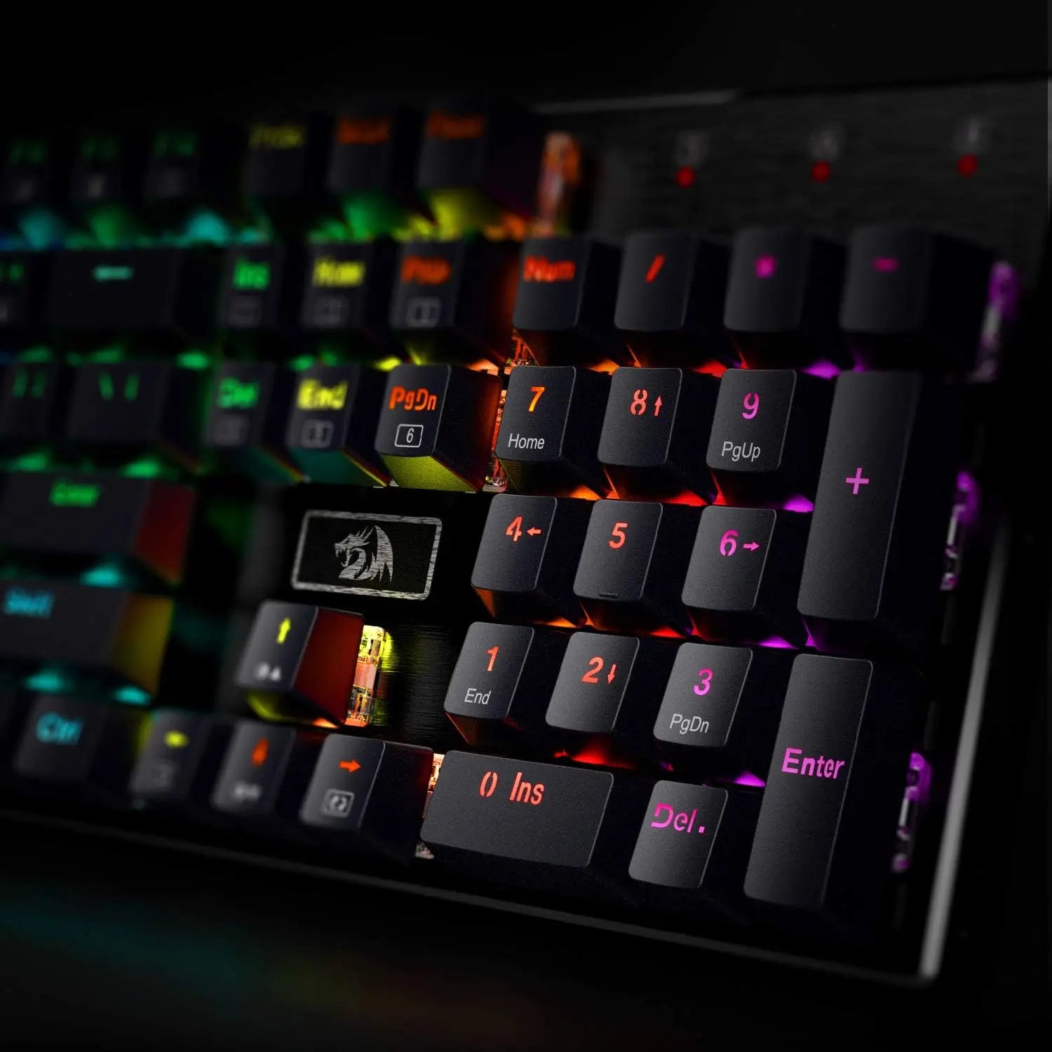 Redragon K556 RGB LED Backlit Wired 104 Keys Hot-Swap Noise Absorbing Foams Mechanical Gaming Keyboard