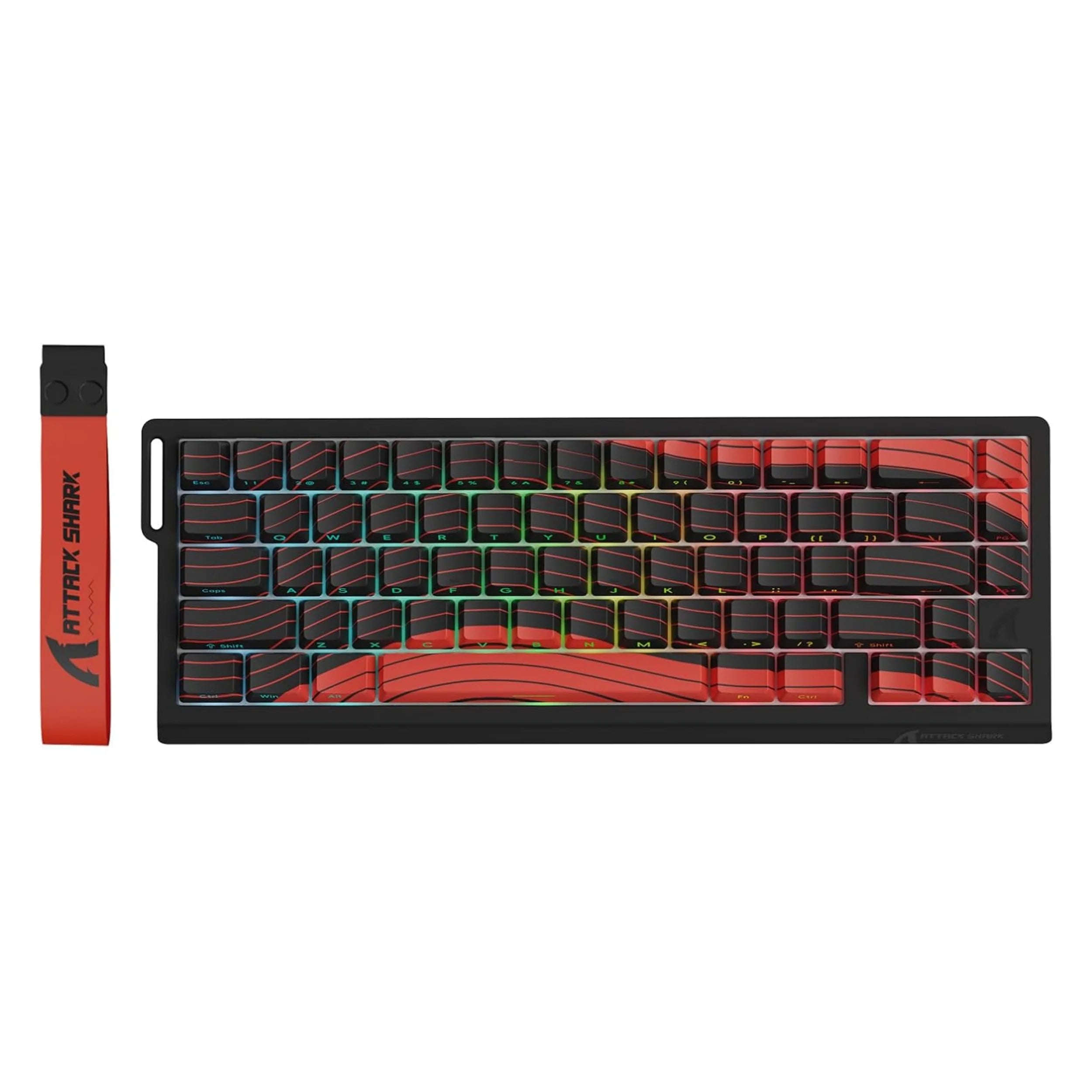 MAMBASNAKE x ATTACK SHARK X68 PRO HE Wireless Rapid Trigger Gaming Keyboard with Adjustable Actuation,8K Polling Rate