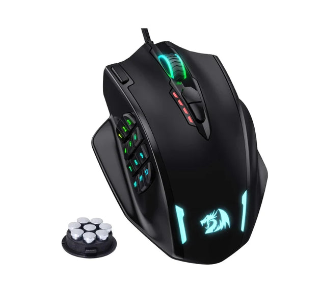 Redragon M908 RGB Backlight LED USB Wired Gaming Mouse 18 Programmable Mouse Buttons 12400 DPI