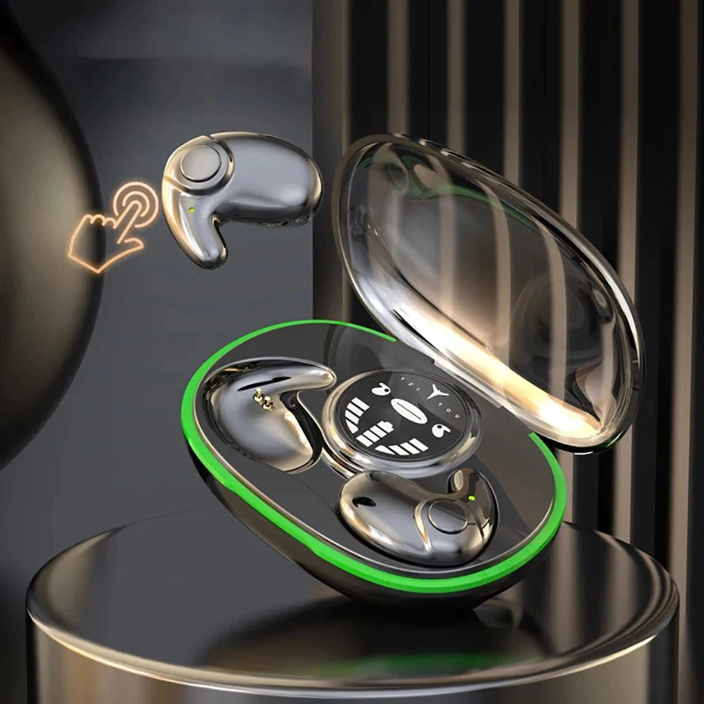 Sleep Earbuds for Side Sleepers Invisible Bluetooth Ear Buds 6H Playback Comfortable Sleeping Headphone for Sleeping,Travel,Work