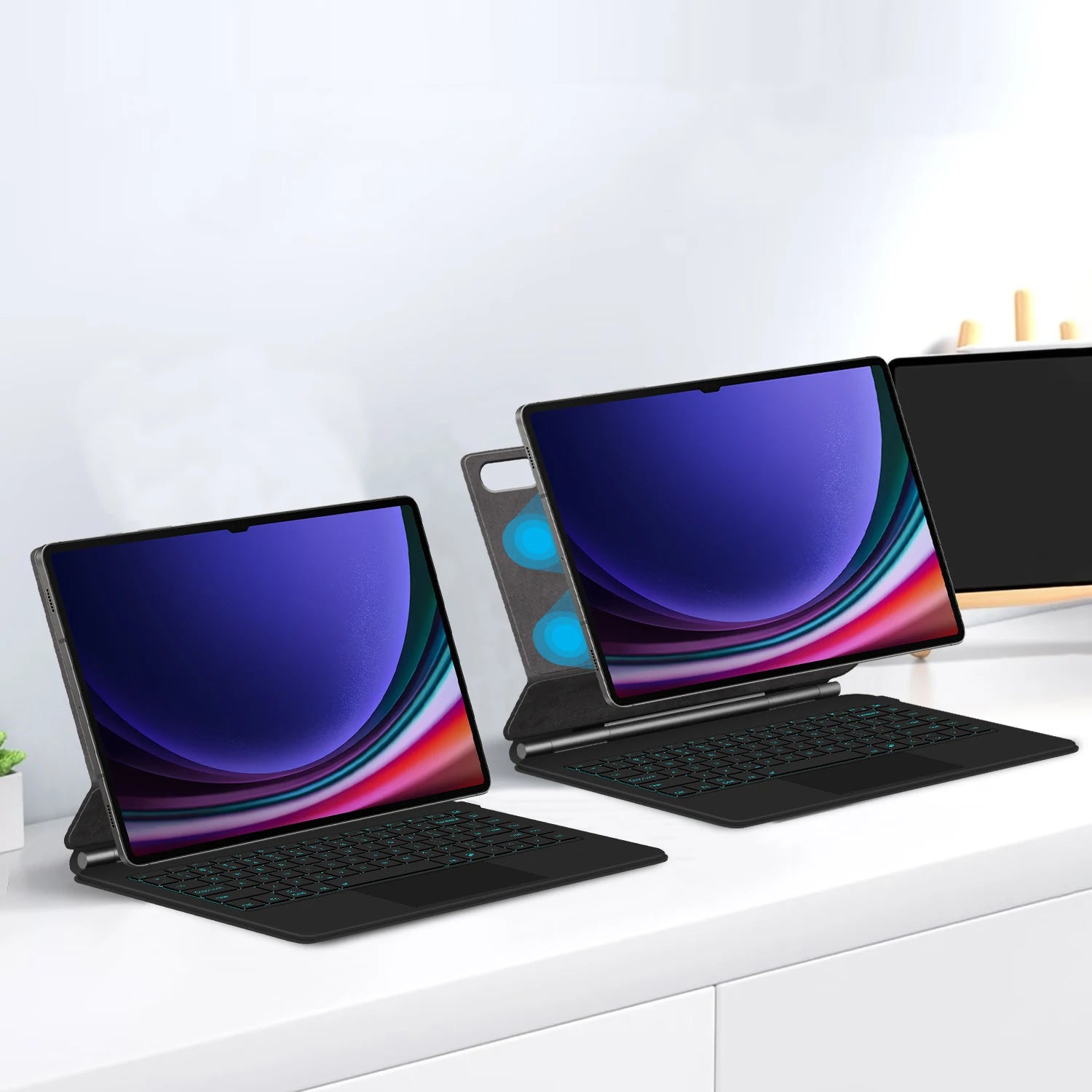 Book Cover Keyboard For Samsung Galaxy Tab S10 Ultra 14.6 inch S9 / S8 Ultra 14.6" Tablet Magic Keyboards Case AI Key Touchpad