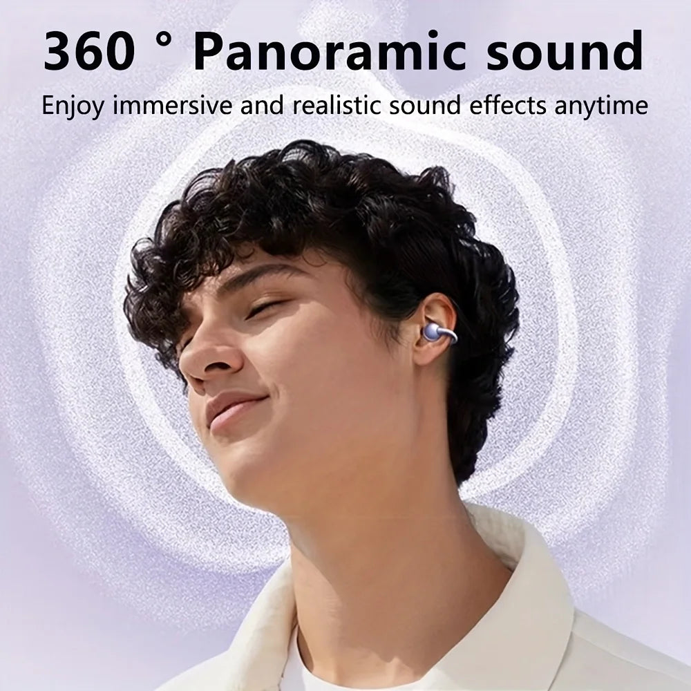 2025 New Ear Clip Wireless Earphones No In Ear, Long Endurance, Listening to Music, Low Latency, Gaming Earphones, Comfortable t