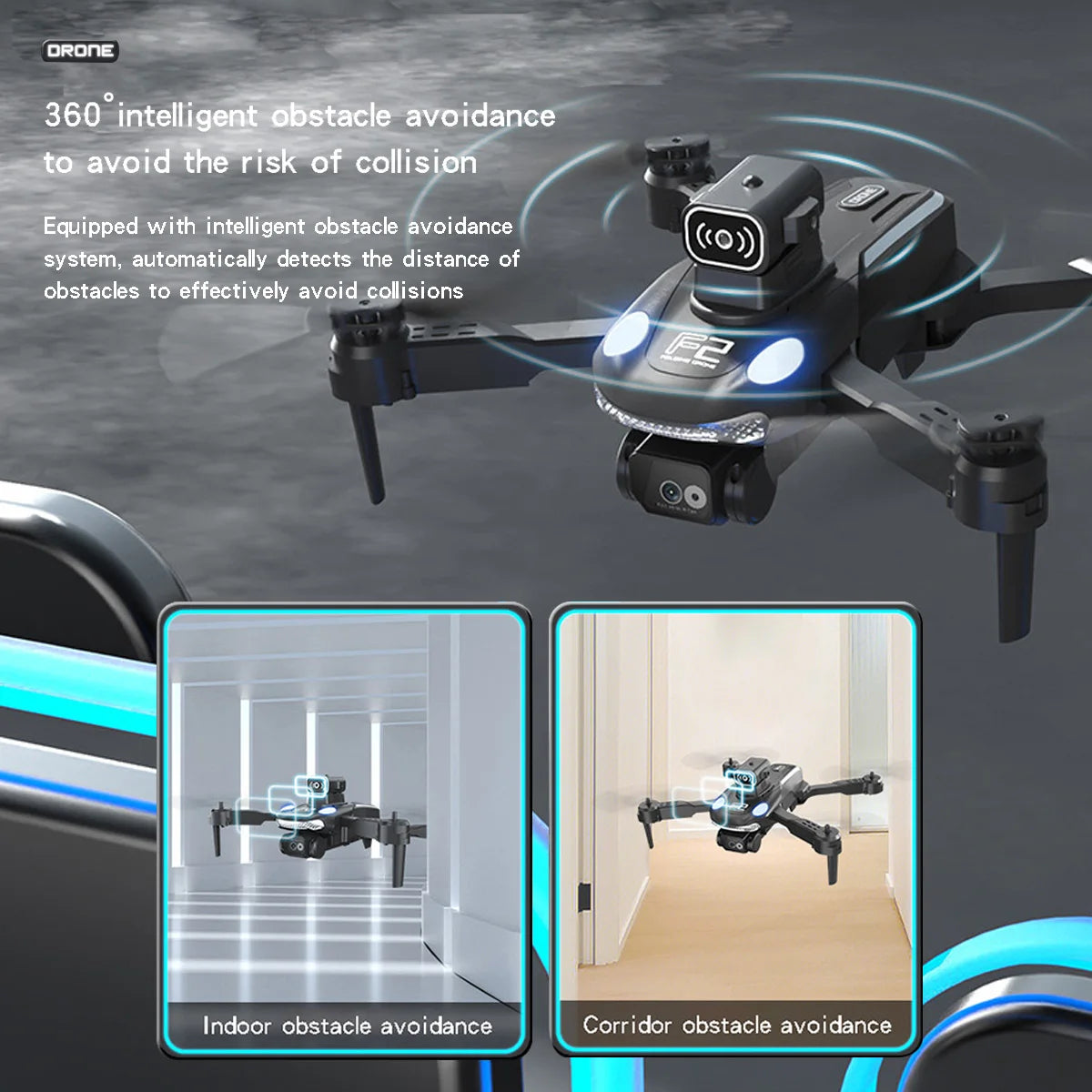 F2 Drone 4K Ultra HD Camera Long Battery Life Intelligent Flight Modes Foldable Design GPS Tracking Precision