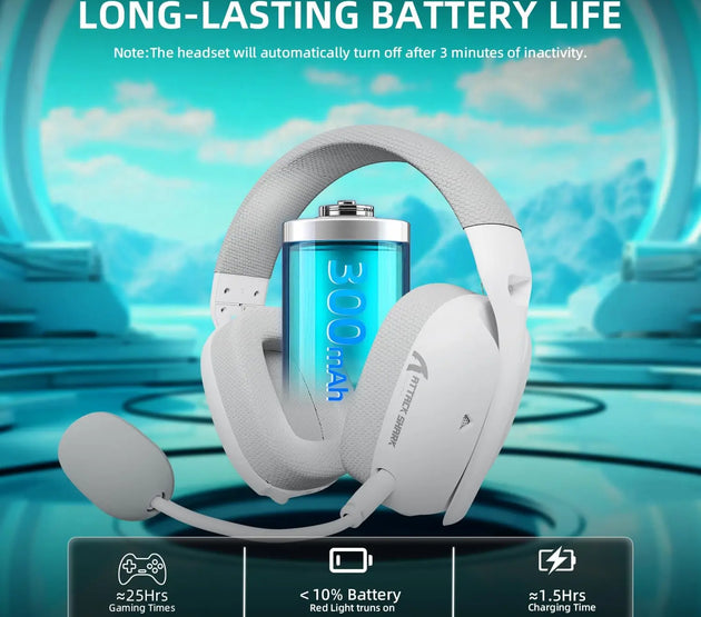 MAMBASNAKE×Attack Shark L80PRO Gaming Headset, Lightweight Over-Ear Gaming Headphones