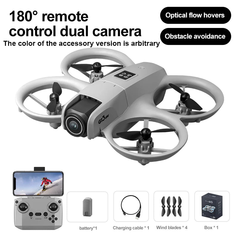 GT3 Mini Drone 180° Lens Aerial Photography High Definition Professional Aircraft Remote Control Plane