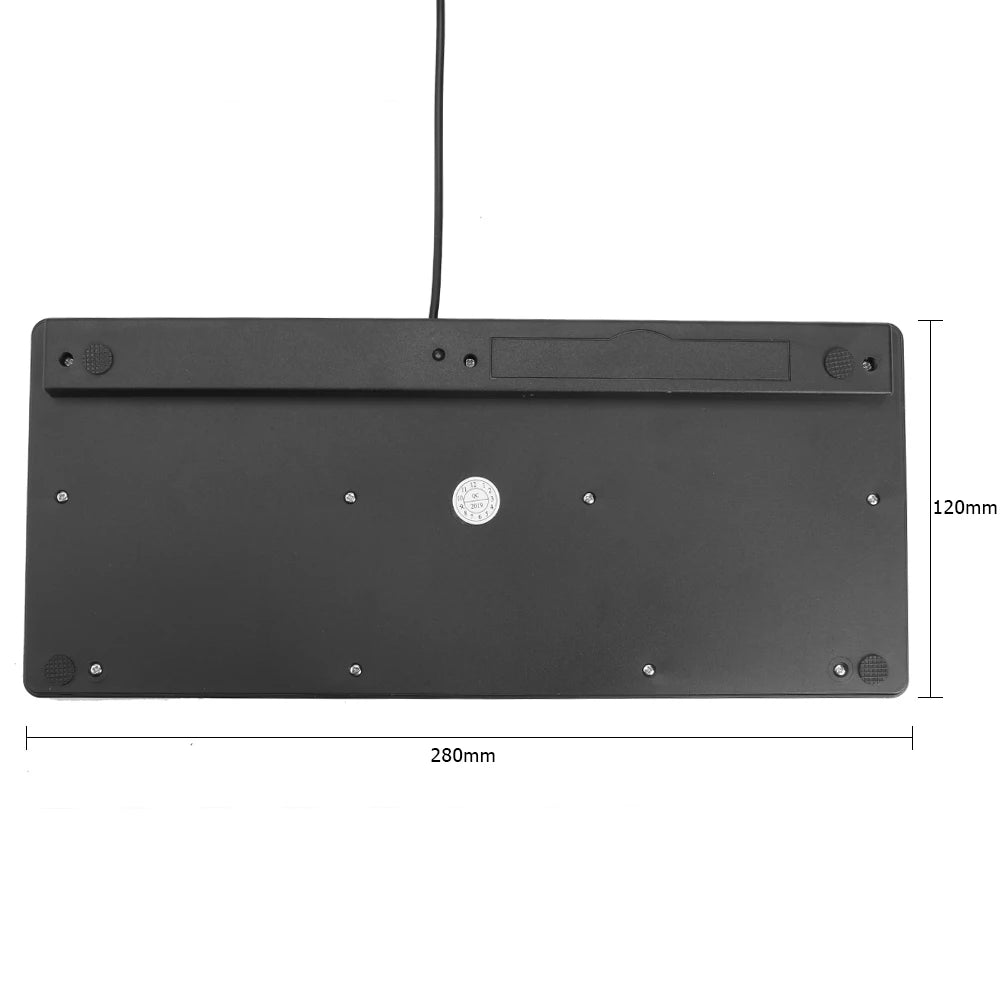 K1000 USB Wired Keyboard 10 inch Ergonomic Gaming Keyboard Ultra Thin 78 Keys Wired Keyboard Mini USB Slim PC Keyboard Keypad