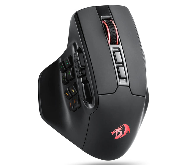 Redragon M811 PRO Wireless MMO Gaming Mouse, 15 Programmable Buttons RGB Gamer Mouse, 10 Side Macro Keys