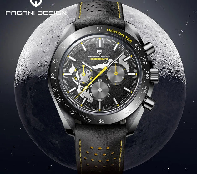 2025 New PAGANI DESIGN V2 Dark Moon Men's Watches Top Luxury Quartz Watch For Men Chronograph AR Sapphire Mirror Waterproof Gift