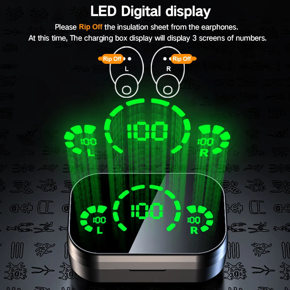 New TWS Wireless Bluetooth Earphones Sport Stereo Headphones HiFi Music Earbuds With Built-in Microphone HD Call Gaming Headset