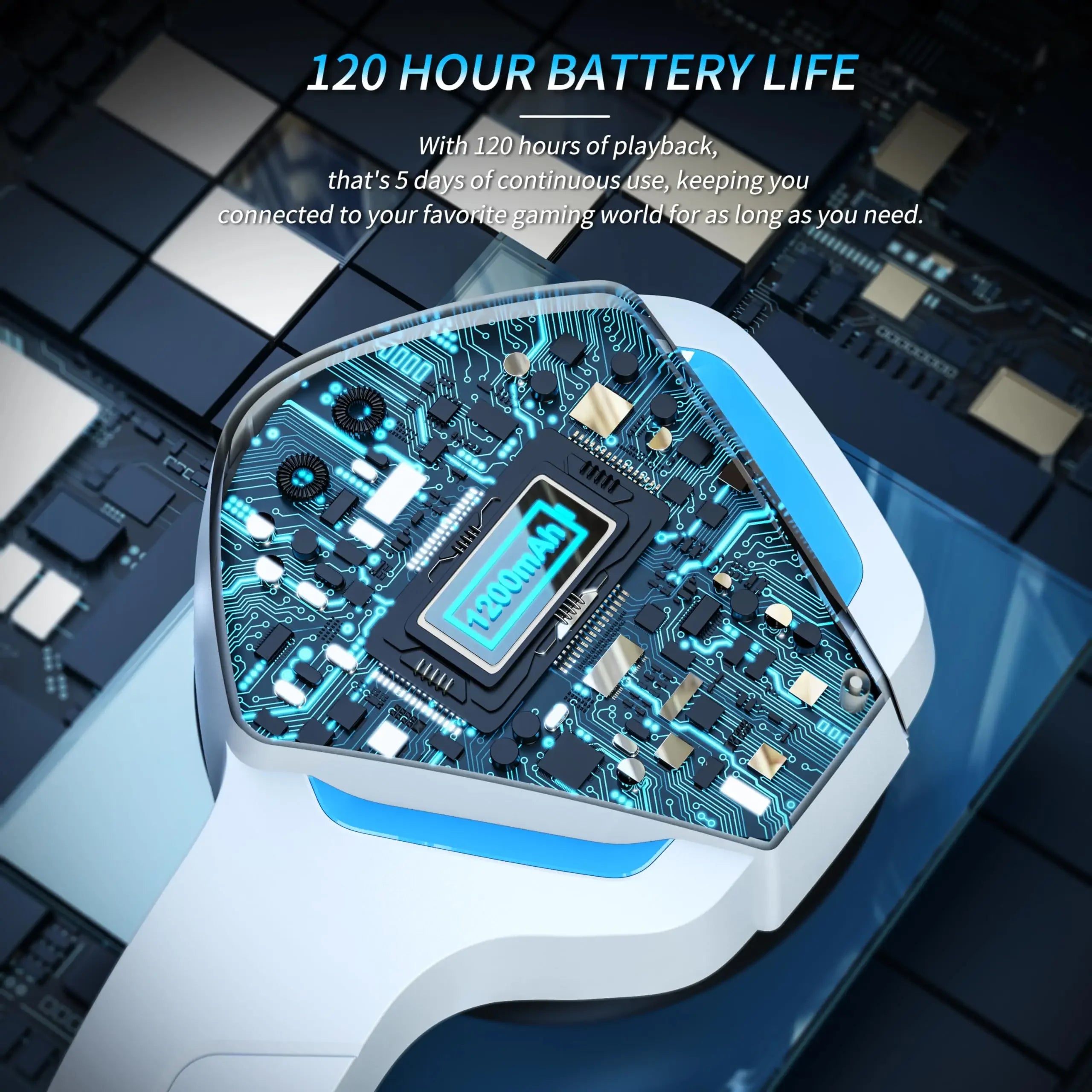 BINNUNE BW01 Wireless Gaming Headset with Mic for PC PS4 PS5 2.4G Bluetooth USB Gamer Headphones with Mic for Laptop Computer