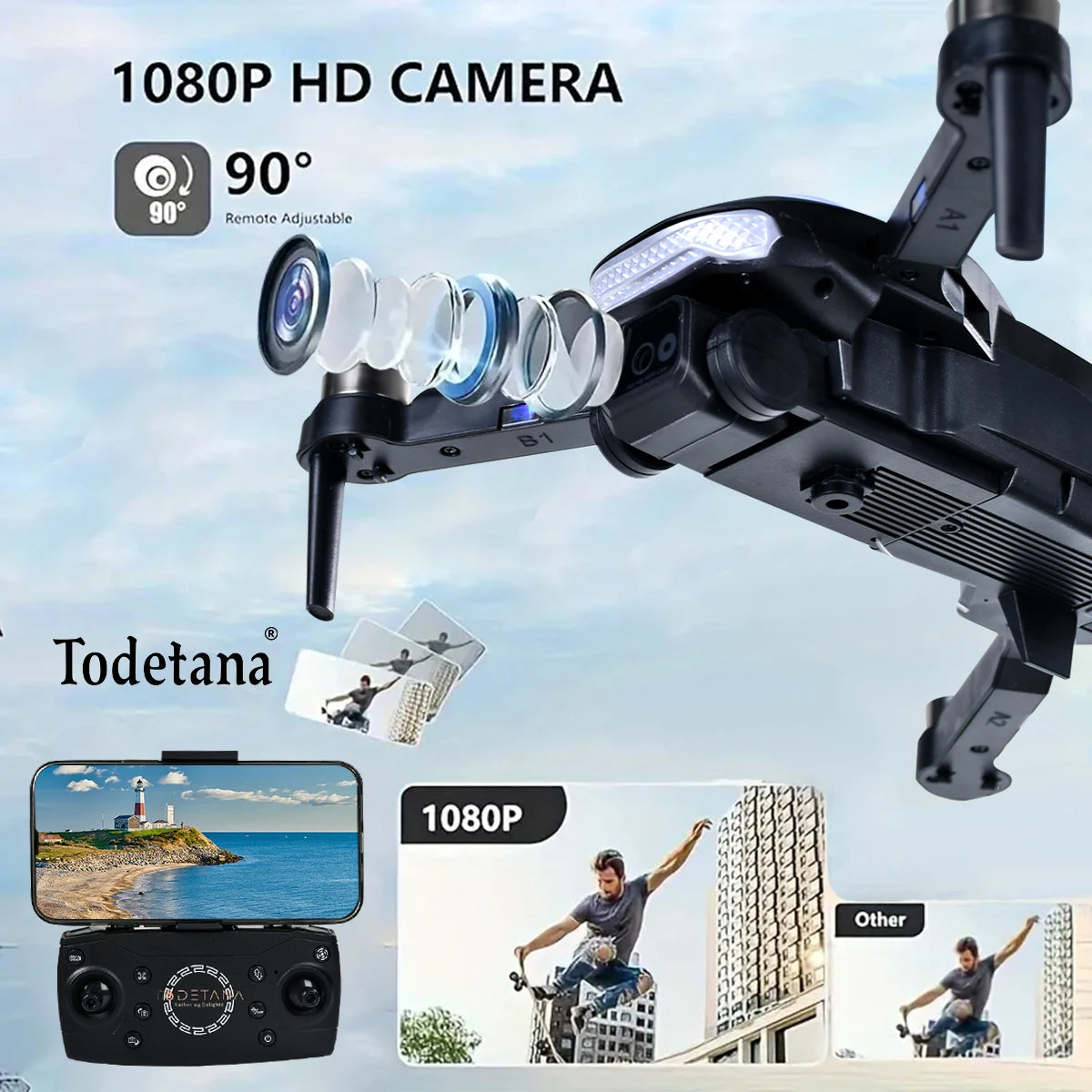 F2 4K Ultra HD Drone Tracking Intelligent Flight Modes Long Battery Life Foldable Design for Travel Aerial Photography