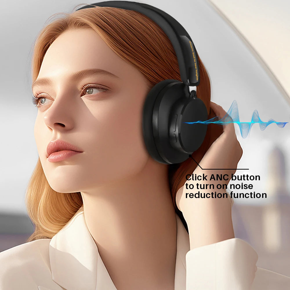 ANC Noise Cancelling Headphones Bluetooth 5.4 Earphone HIFI Stereo Headset 40mm Driver portable Over Ear Headphone 60H Time
