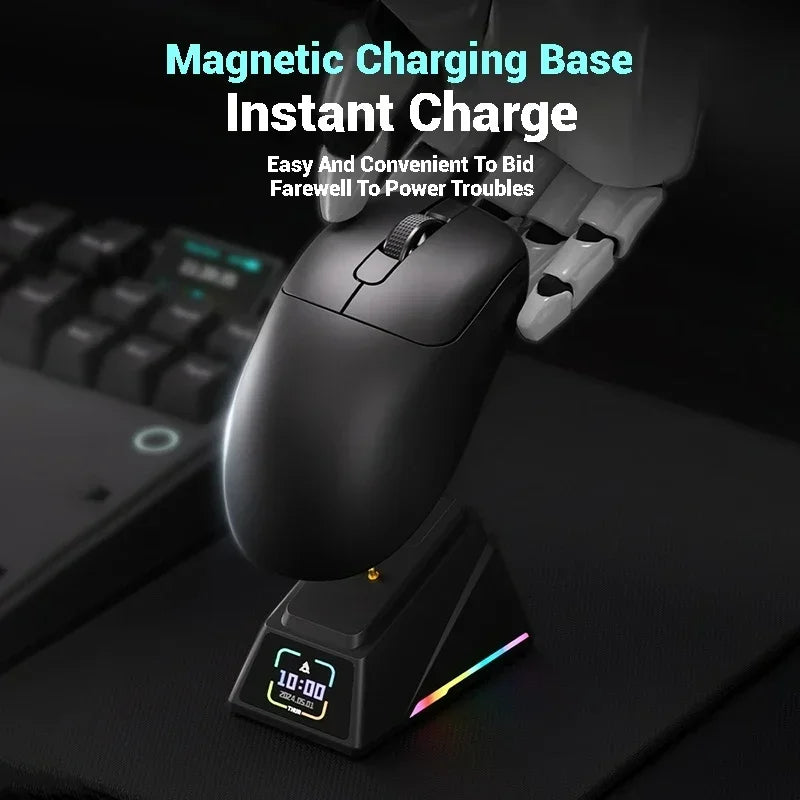 AJ179 Apex Wireless Mouse AJAZZ 58g Lightweight Long battery life New Release Multi-mode Bluetooth 2.4g PC MAC Gaming Office