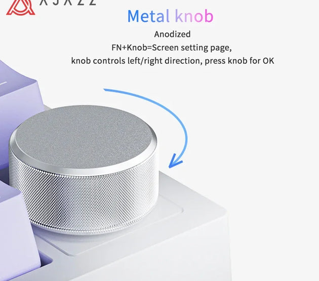 AJAZZ AK820/AK820Pro Mechanical Keyboard TFT Screen Multifunctional Knob Gaming Keyboard Wired/2.4GHz/BT Connect PC Keyboard