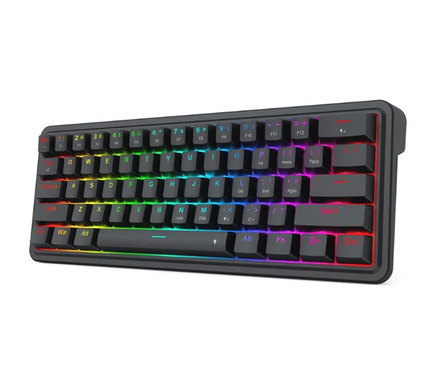 Redragon K722 60% Wired Gasket RGB Gaming 61 Keys Hot-Swap Compact Mechanical Keyboard，3-Layer Noise Dampening