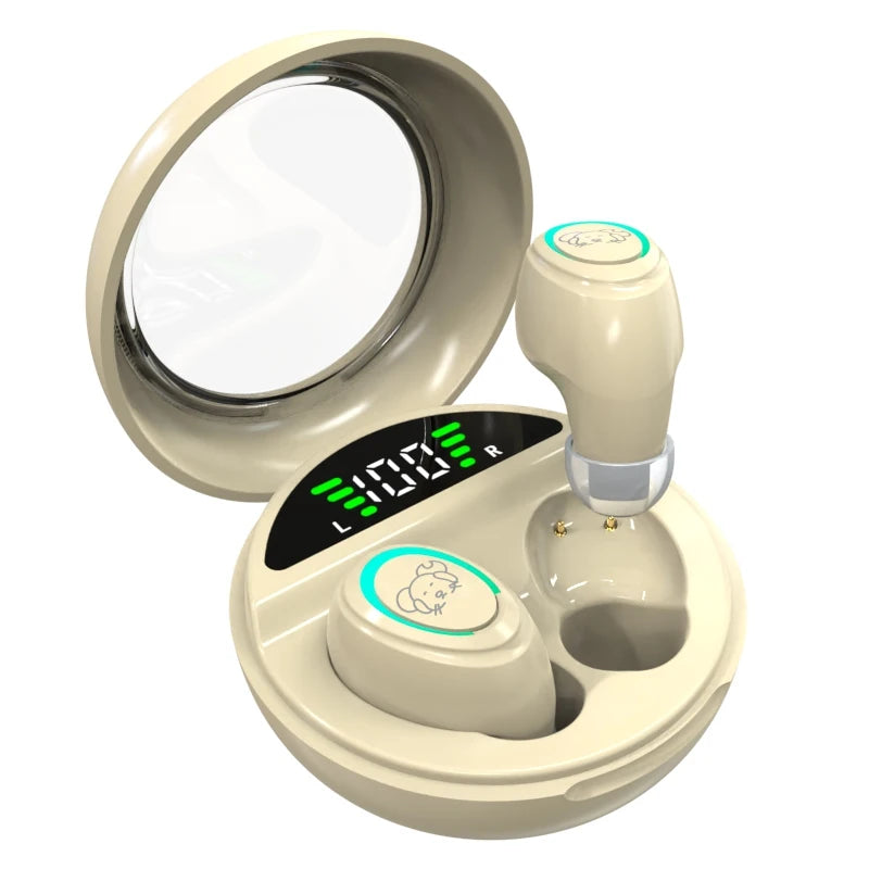 Bluetooth Headphones Wireless Earbuds 48hrs Talktime Digital Display Sports Ear Buds IPX5 Waterproof Earphones for Phone Laptop