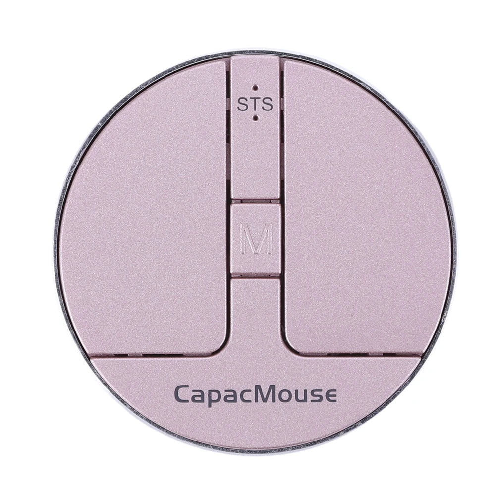 Ultra Thin Wireless Computer Mouse 3 Mode Mini Capacitive Mouse BT 5.2/2.4G/USB 3 Levels DPI with Receiver for Laptop PC