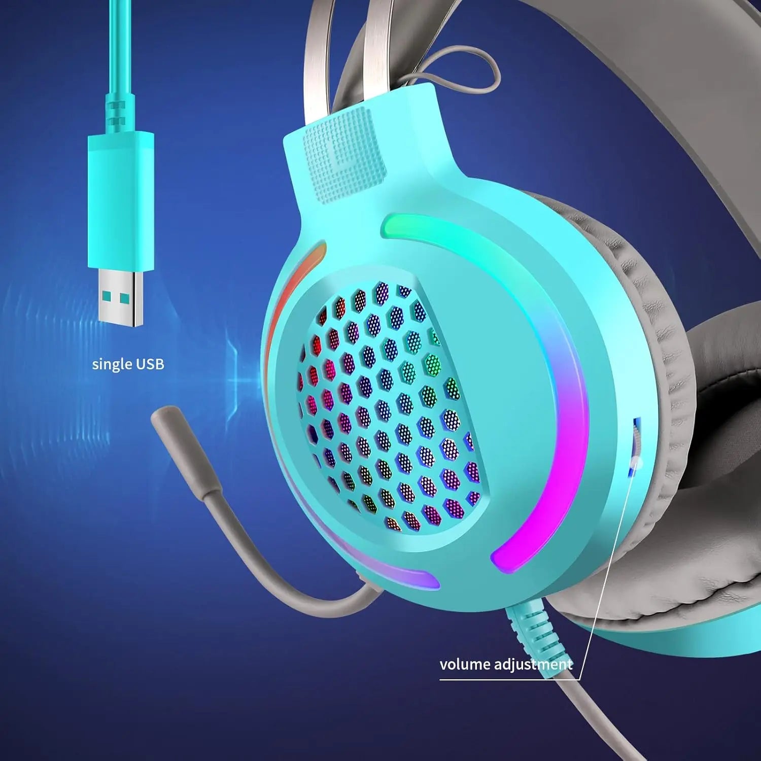 Headphones Wired with Microphone, Over Ear 3.5mm Plug in Headphones Corded