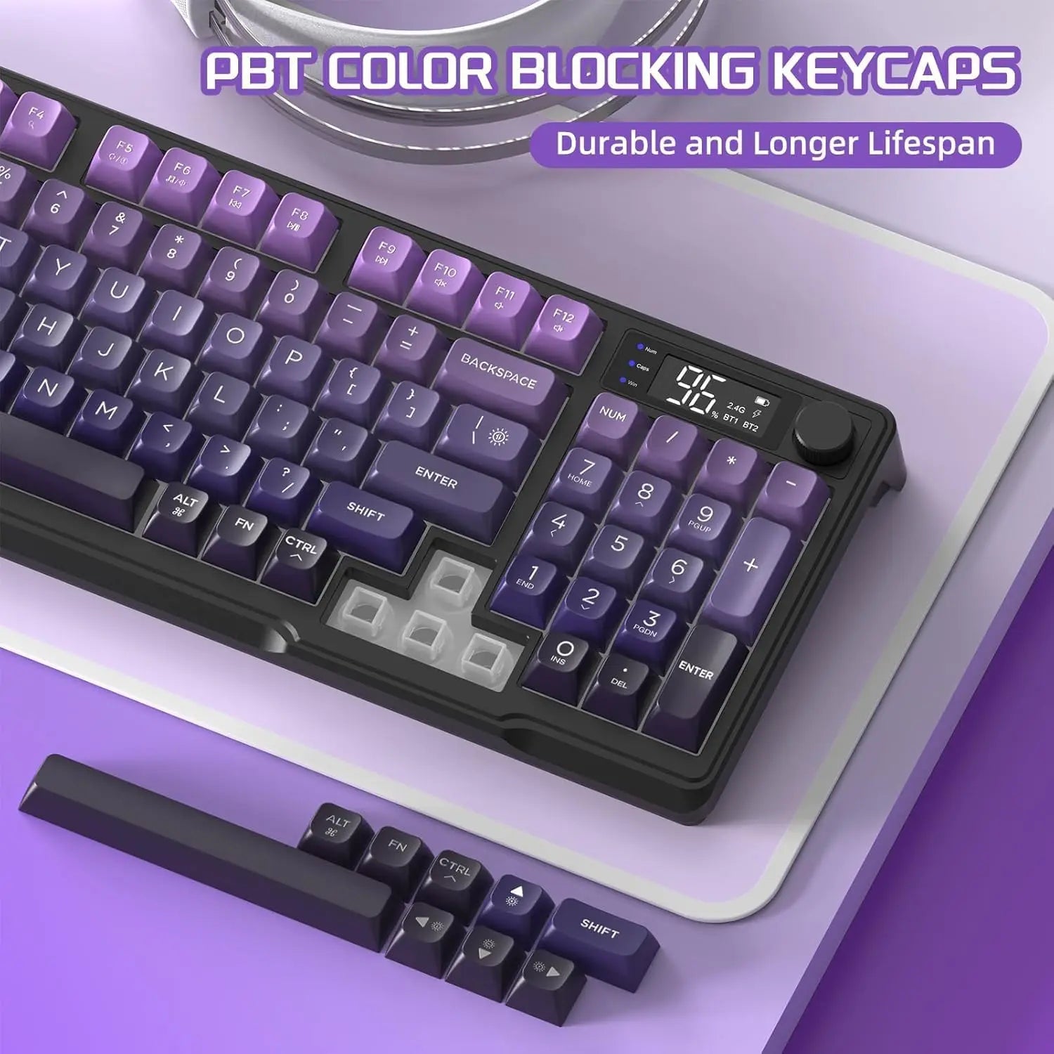 MAMBASNAKE x FREEWOLF M96 Wireless Gaming Keyboard Creamy Membrane with Rainbow Backlight