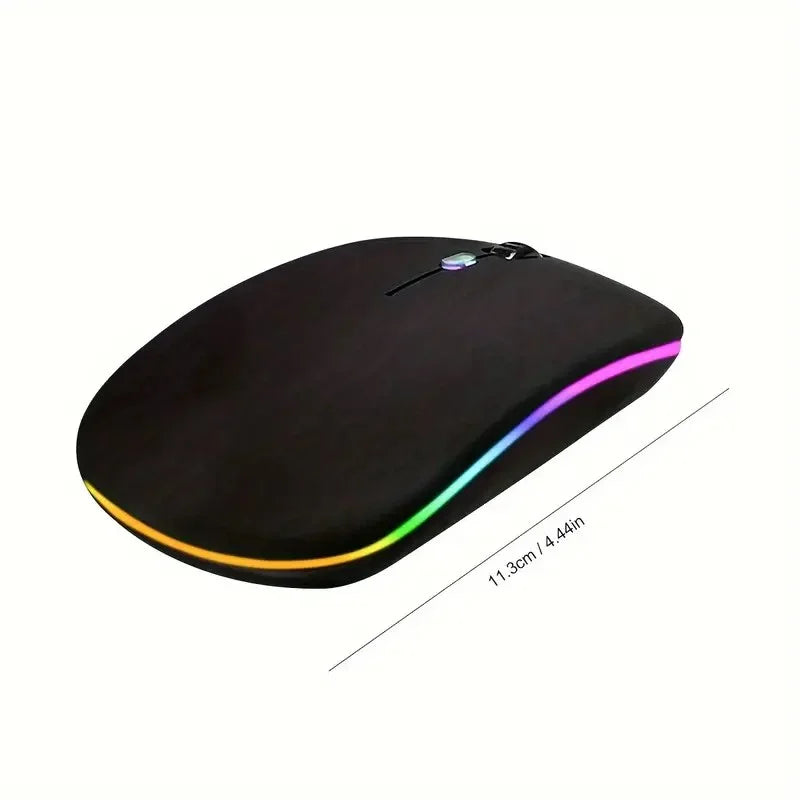 The Rechargeable Wireless Mouse, Computer Wireless Mouse, USB Mouse That Meets Ergonomics, Mute Pause, And RGB Mouse With Backli
