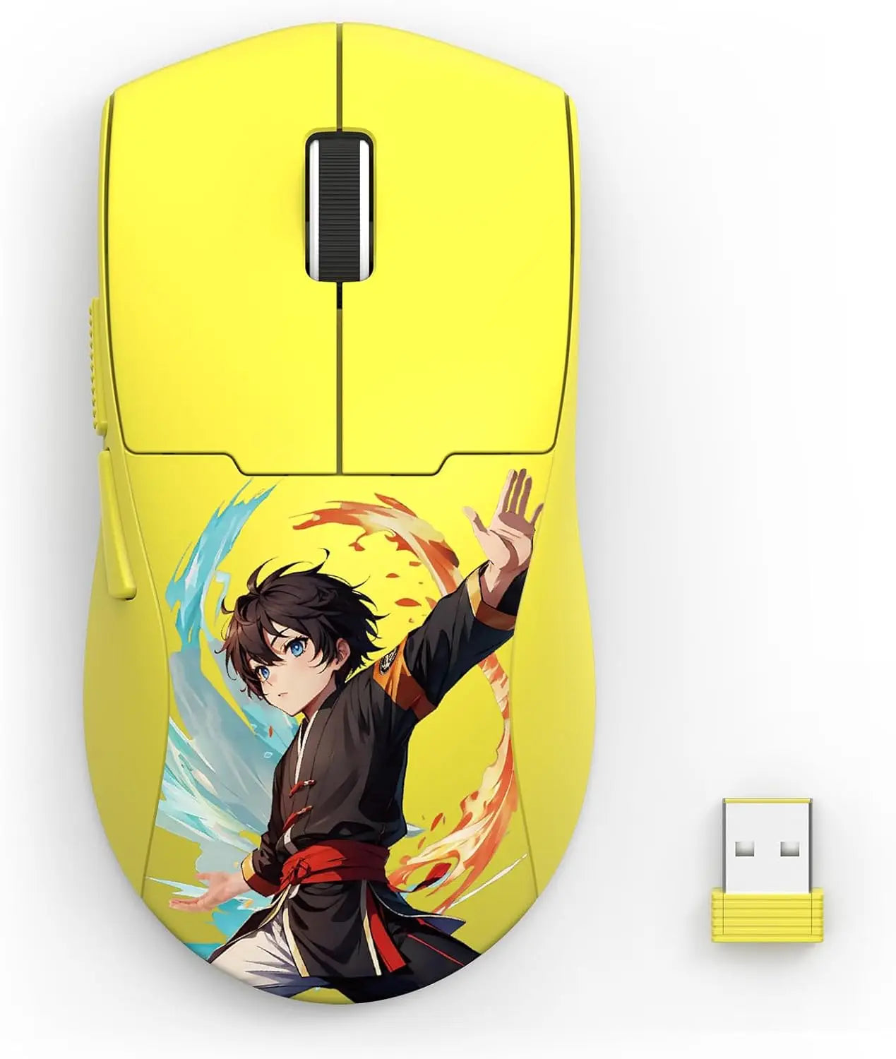 Redragon M918AK 3-Mode Wireless Gaming 55G Lightweight 26K DPI Ergonomic Natural Grip Build Mouse, White