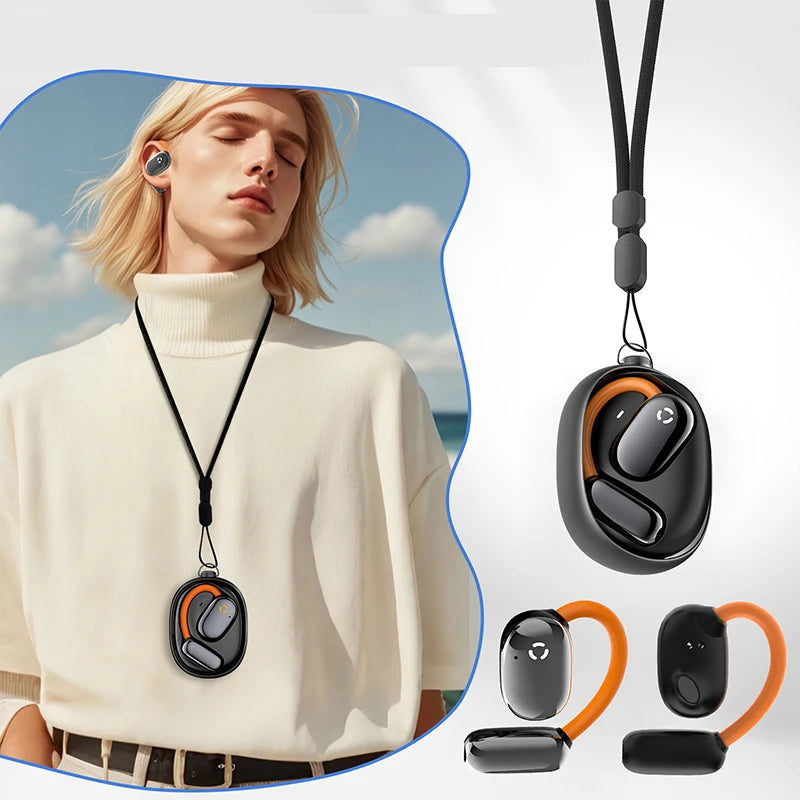 True Open Ear earbuds Wireless Headphones with Enhanced Sound,Lightweight Design,IPX4 waterproof,DNC Mics,BT 5.4,Punchy Bass