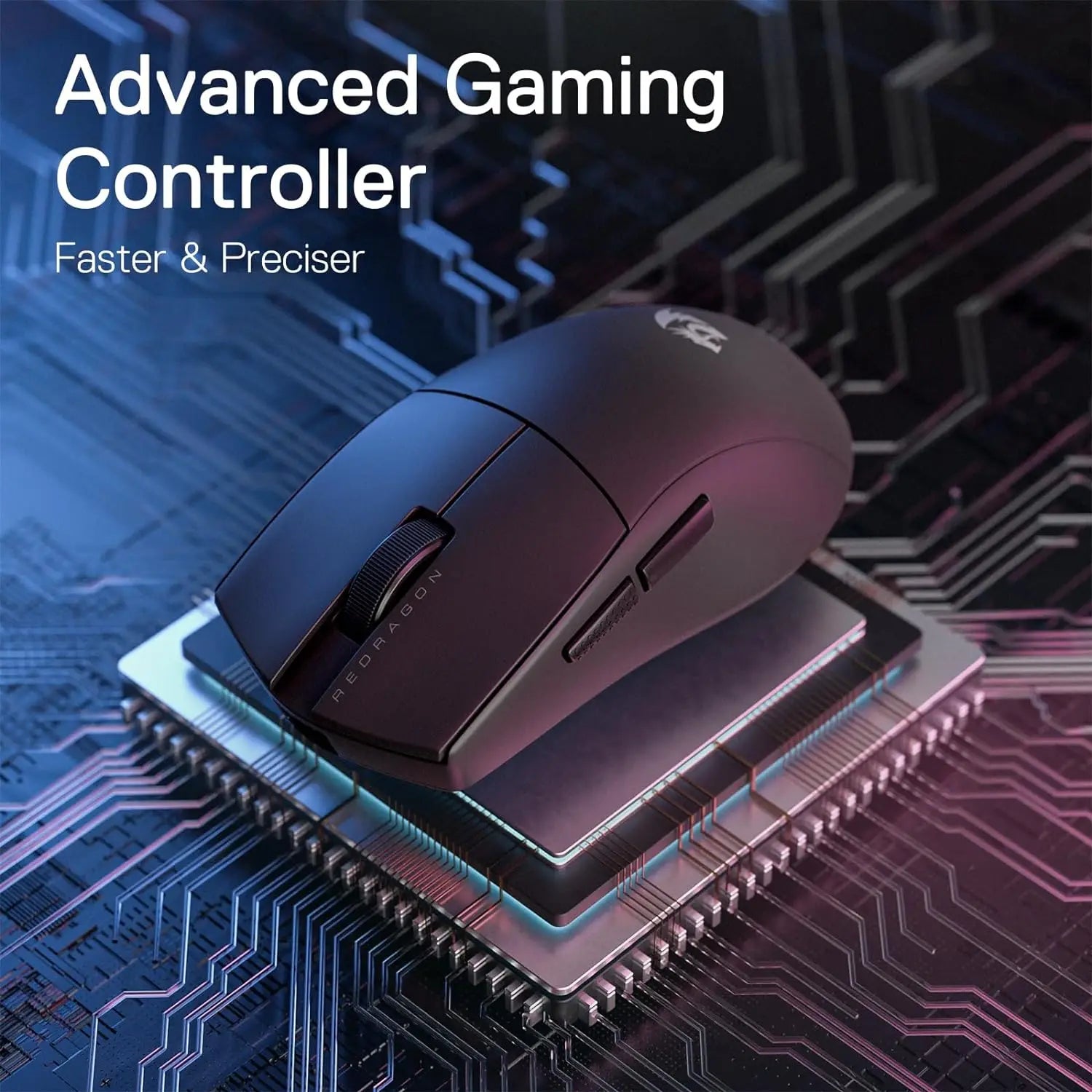 Redragon M916 Wireless Gamer Mouse, 49G Ultra-Light 8K DPI 2.4G Wireless Gaming Mouse w/Ergonomic Natural Grip Build