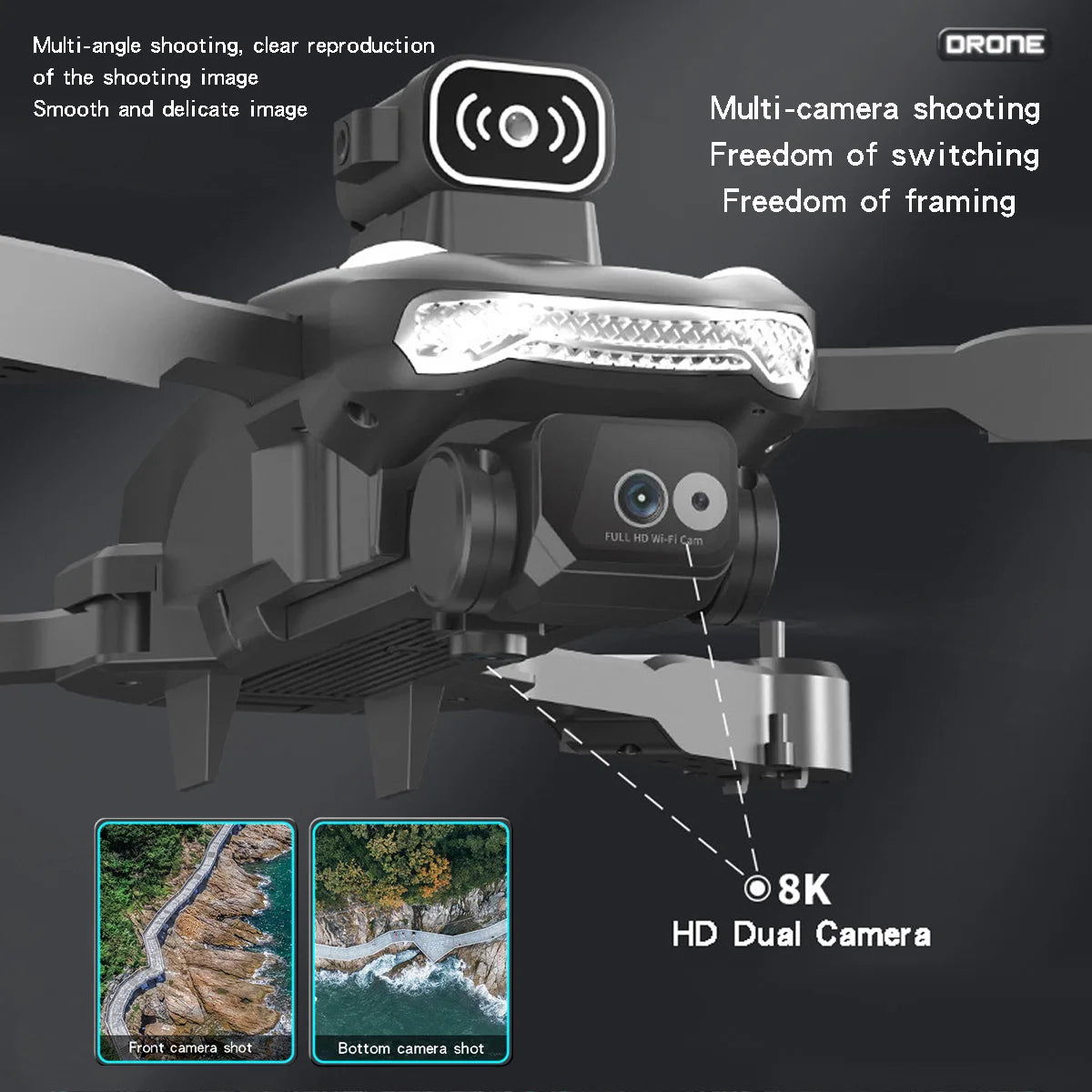 F2 Drone 4K Ultra HD Camera Long Battery Life Intelligent Flight Modes Foldable Design GPS Tracking Precision