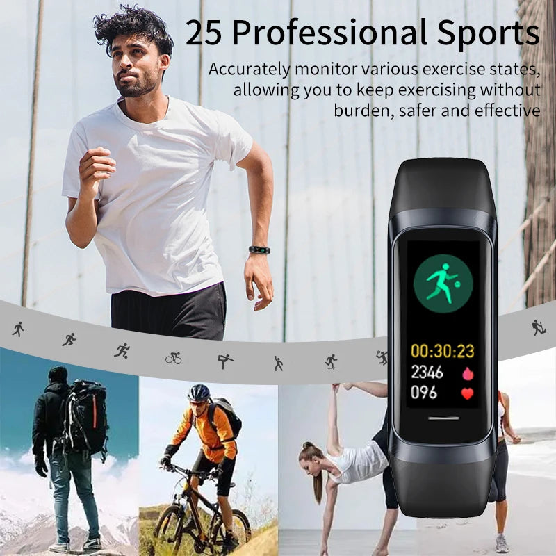 LIGE Amoled Smart Watch Men 2025 Smart Band Women Heart Rate Blood Smartwartch Waterproof Smart Bracelet Sport Fitness Tracker