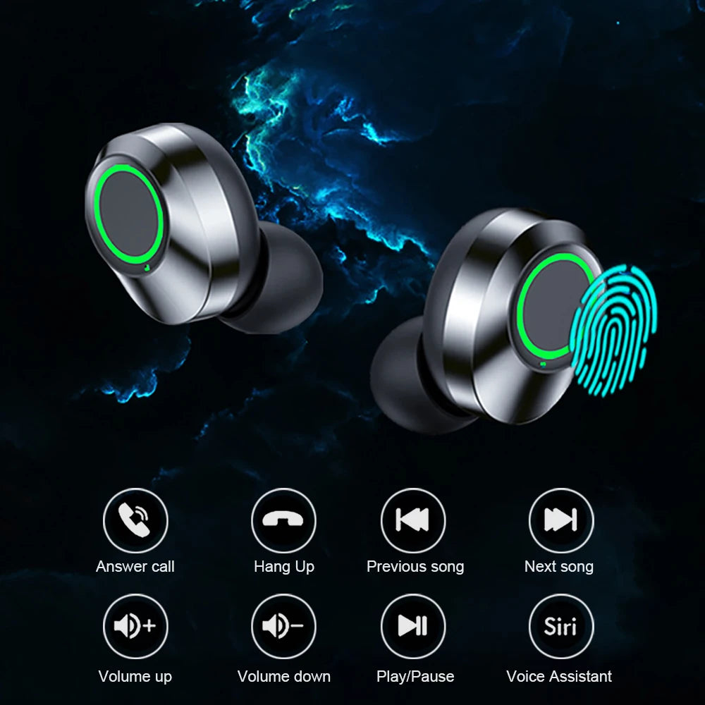 New TWS Wireless Bluetooth Earphones Sport Stereo Headphones HiFi Music Earbuds With Built-in Microphone HD Call Gaming Headset