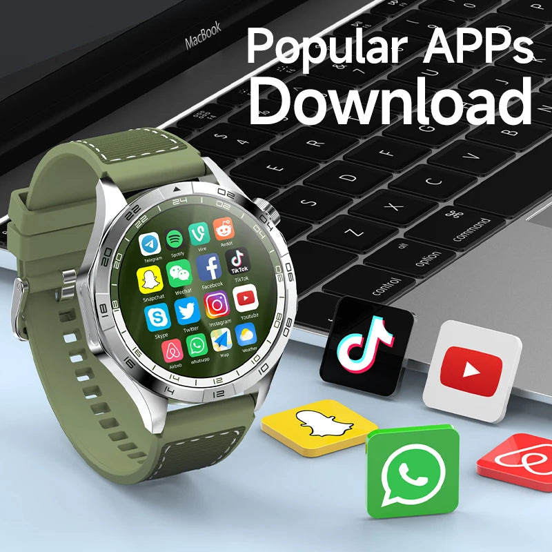 4G Cellular Version Smart Watch Android Smartwatch With Dual Camera 1.43inch Amoled Screen GPS WIFI Sim Card Slot 64GB Storage