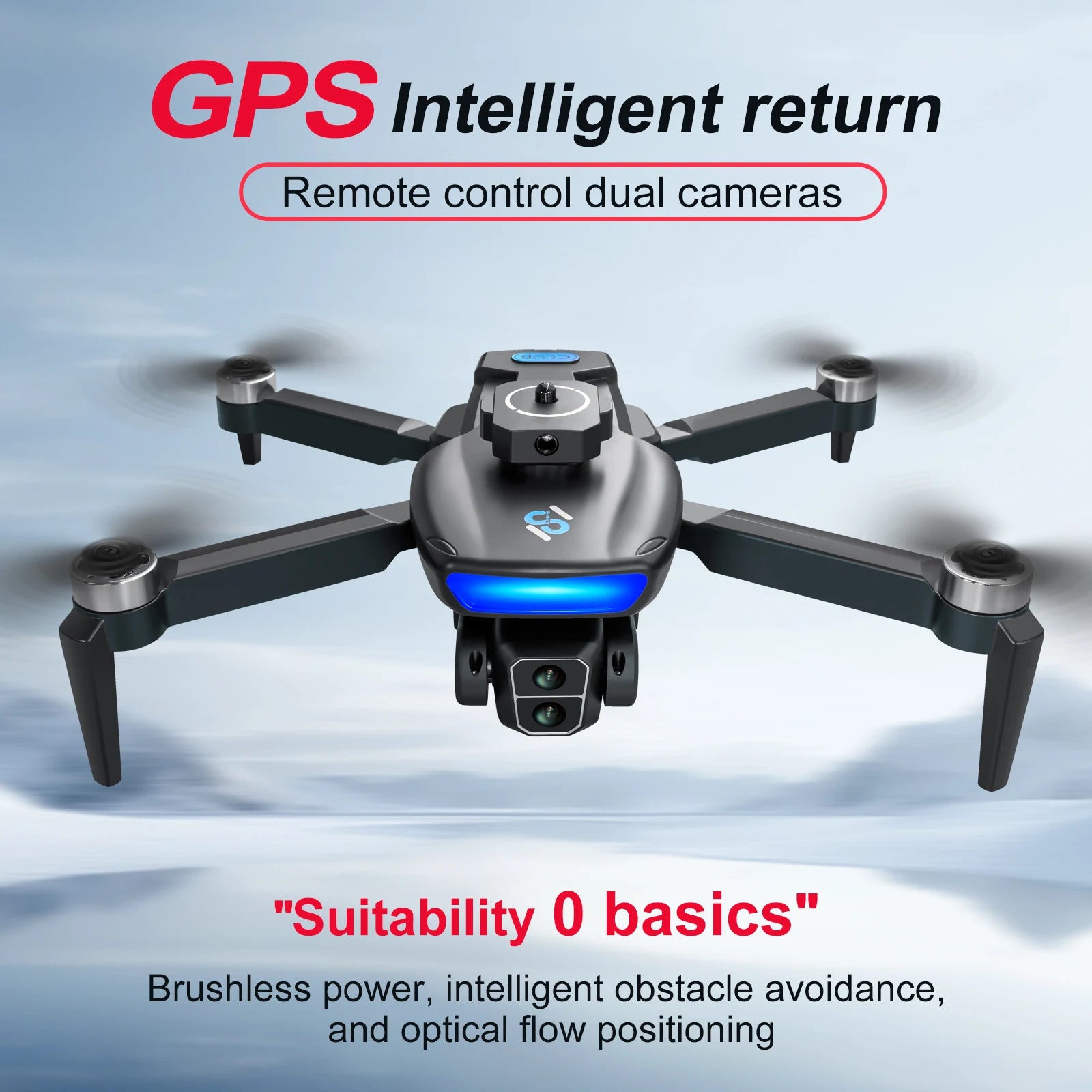GPS Drone 4K Camera 40Min Flight Time 2 Batteries 5G Transmission Foldable FPV RC Quadcopter Brushless Motors Auto Return Home
