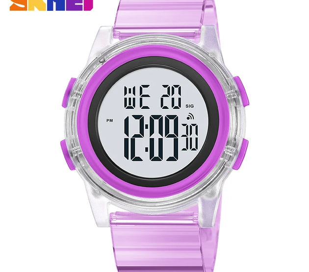 SKMEI Sport Watch For Women Digital Watches Mens 50m Waterproof LED Blue Green Big Dial Women's Electronic Wristwatch Relogio