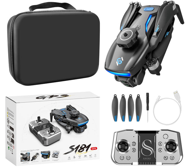 New S181 GPS Return Drone 5G Professional 8K HD Aerial Photography Dual-Camera Omnidirectional Obstacle Avoidance Dron RC Toy
