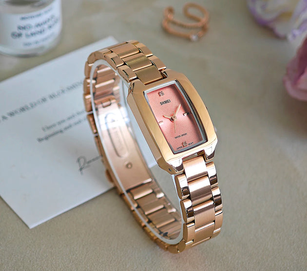 SKMEI Casual Outdoor Elegance 3Bar Waterproof Quartz Watch Luxury Wristwatches For Women Romantic Style Fashion Ladies Watches