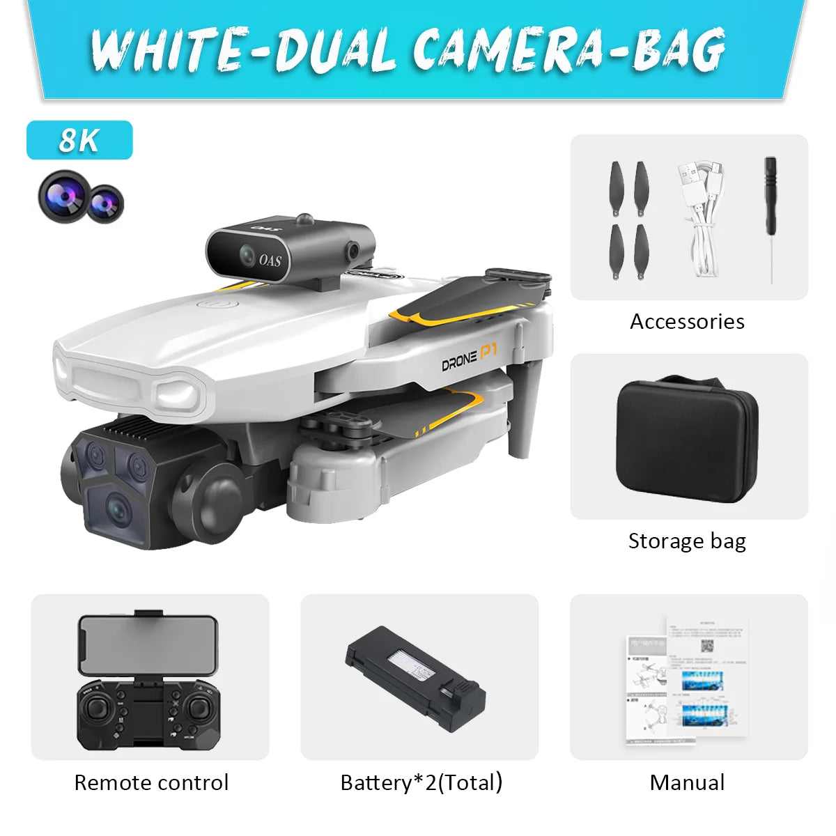 2024 P1 Mini Drone 8K Profesional 4K HD Camera Obstacle Avoidance Aerial Photography 5G 10Km Foldable Quadcopter Toy Sell Apron