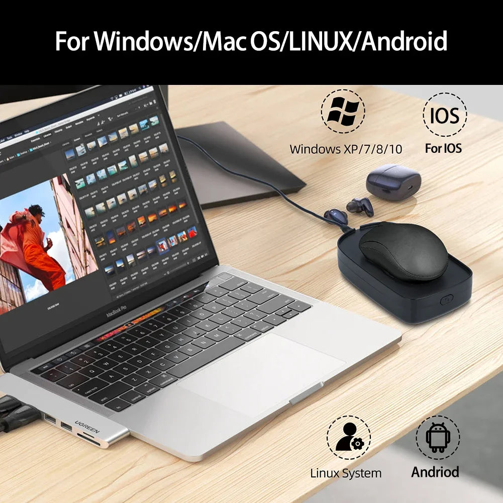 Mouse Jiggler Undetectable Mouse Mover Virtual Mouse Movement Simulator with ON/OFF Switch for Computer Awakening Lock Screen