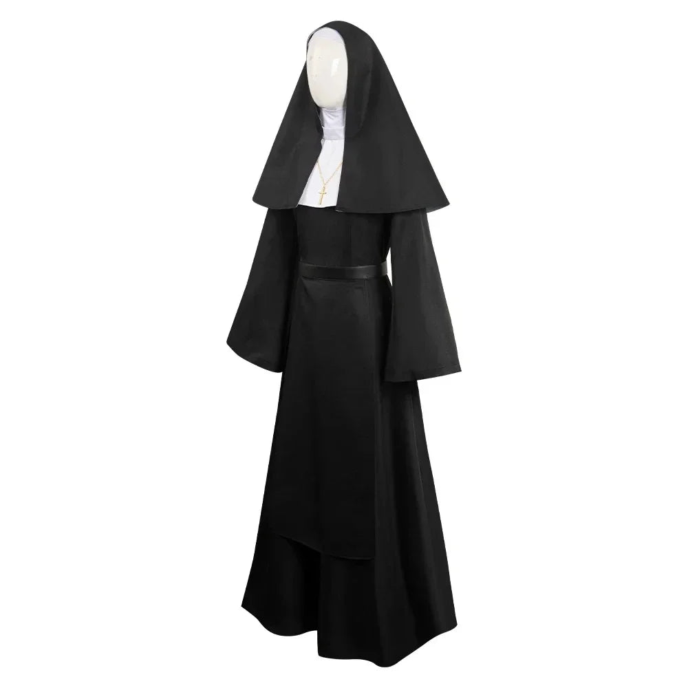 Horror Films The Nun Cosplay Costume The Conjuring Cosplay Black Women Necklace Cross Ghost For Women Costume Halloween Costume
