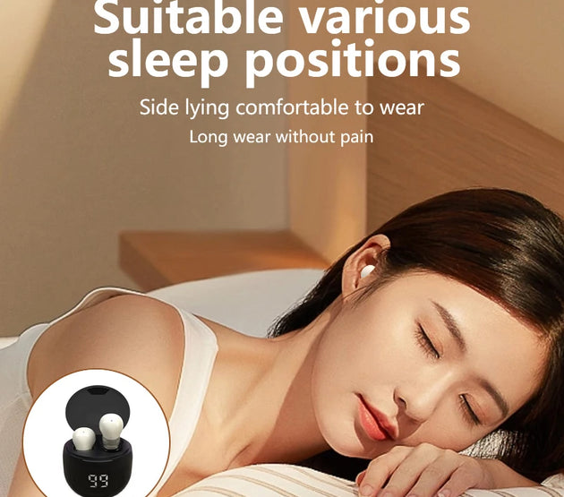 Heavy Bass Sleep Headphones Wireless Bluetooth Earphones With Mic Sports Earbuds Noise Reduction Mini HD Headset For Smart Phone