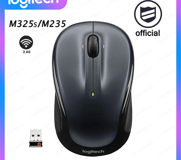 Logitech M325s M235 3 Buttons USB Wireless Mouse 1000 DPI 2.4G Unifying Receiver Mice Contour Shape And Texture Rubber Grip