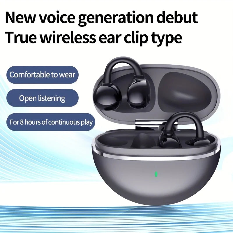 2025 New Ear Clip Wireless Earphones No In Ear, Long Endurance, Listening to Music, Low Latency, Gaming Earphones, Comfortable t